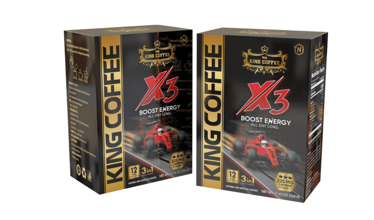 KING COFFEE Hoà tan 3IN1 X3 – Hộp 324 g (12 sticks x 27 g) - Box