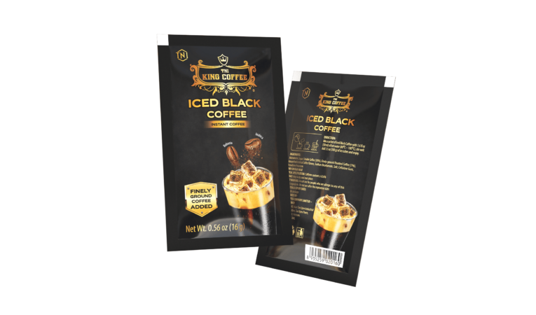 KING COFFEE Iced Black instant coffee - Box 160g (10 sachets x 16g) - sanchets