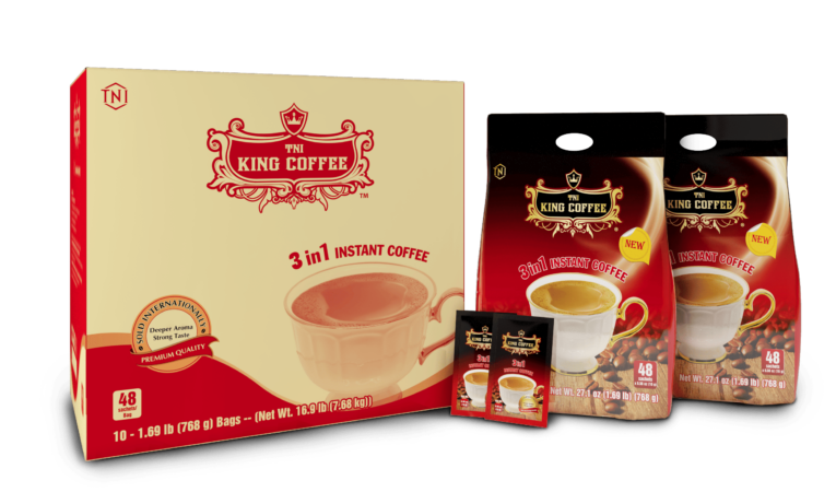 King coffee 3in1 instant - Bag 48 sachets x 16gr -sanchets + carton