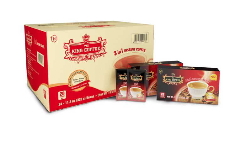 King coffee 3in1 instant - Hộp 20 sachets x 16gr - sanchets + carton