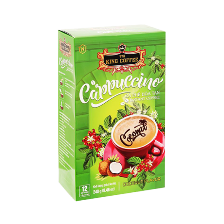 King coffee Cappuccino Coconut - Box 12 sticks x 20gr (EV)