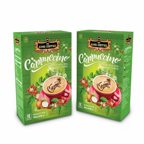 King coffee Cappuccino Coconut - Box 12 sticks x 20gr - box