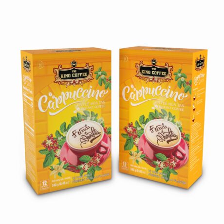 King coffee Cappuccino French Vanilla - Box 12 sticks x 20gr - box
