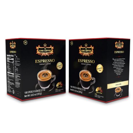 King coffee Espresso instant - Box 100 sticks x2.5gr, 12 BoxesCTN - box