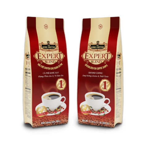 King coffee Expert Blend 1- Túi 500gr - front back